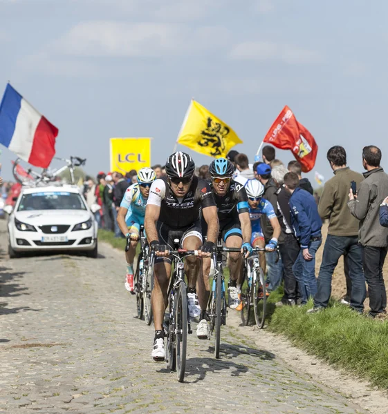 Group of Cyclists- Paris Roubaix 2014 — Stock Photo, Image