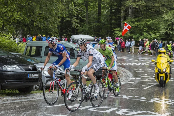 Gruppe von drei Radfahrern — Stockfoto