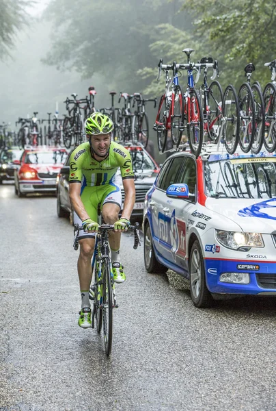 El ciclista Fabio Sabatini Escalada Col du Platzerwasel - Tour d — Foto de Stock