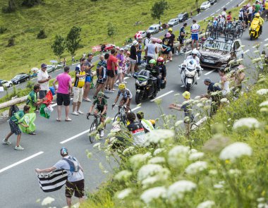 Col de Peyresourde - Fransa Bisiklet Turu 2014 adlı iki Fransız bisikletçi