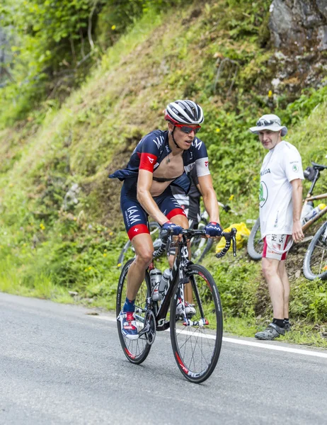 Sebastien Reichenbach am Col du Tourmalet - Tour de France 2014 — Stockfoto