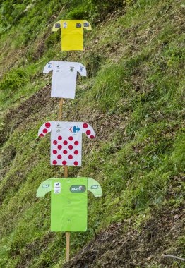 Decorations of Distinctive Jerseys of Le Tour de France 2014 clipart