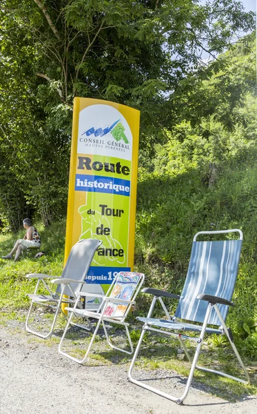 Δρόμος προς Col du αξιοθέατο: Tourmalet - Tour de France 2014 — Φωτογραφία Αρχείου