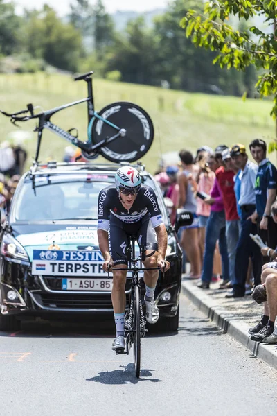 Bisikletçi Niki Terpstra - Fransa Bisiklet Turu 2014 — Stok fotoğraf