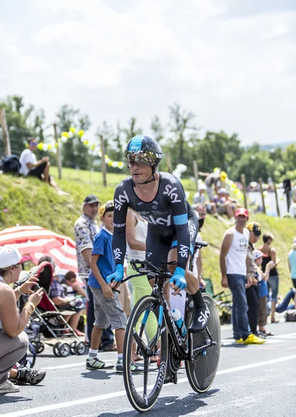 Cyklista Vasili Kiryienka - Tour de France 2014 — Stock fotografie