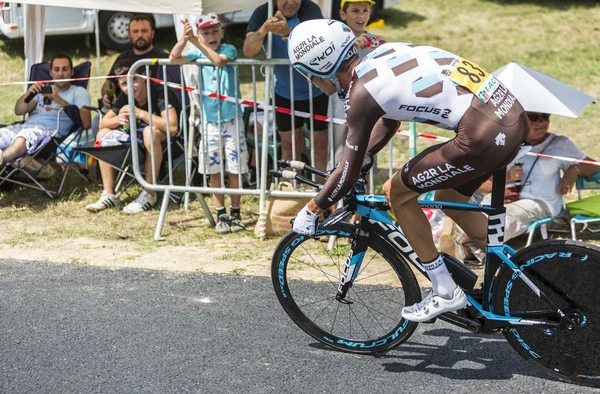 Cyklista Mikael Cherel - Tour de France 2015 — Stock fotografie