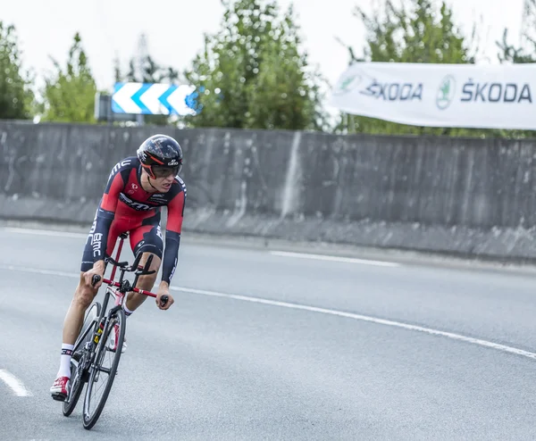 Bisikletçi Michael Schar - Tour de France 2014 — Stok fotoğraf