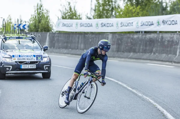 Rowerzysta Jon Izagirre Insausti - Tour de France 2014 — Zdjęcie stockowe