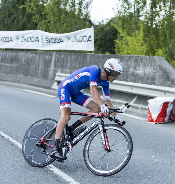 De fietser arnold jeannesson - tour de france 2014 — Stockfoto