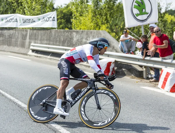 De fietser michal kwiatkowski - tour de france 2014 — Stockfoto