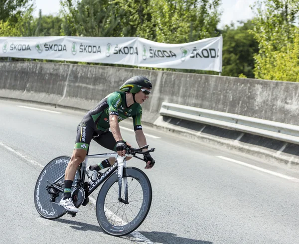 Rowerzysta cyril gautier - tour de france 2014 — Zdjęcie stockowe