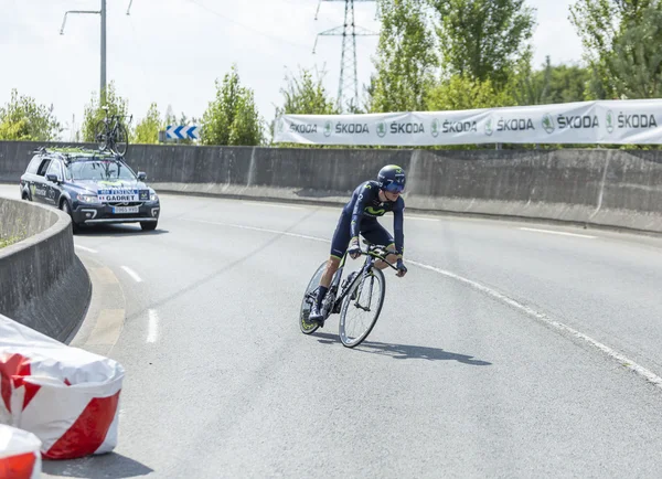 El ciclista John Gadret- Tour de France 2014 — Foto de Stock