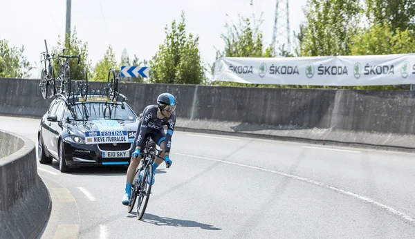 The Cyclist  Nieve Iturralde - Tour de France 2014 — Stock Photo, Image