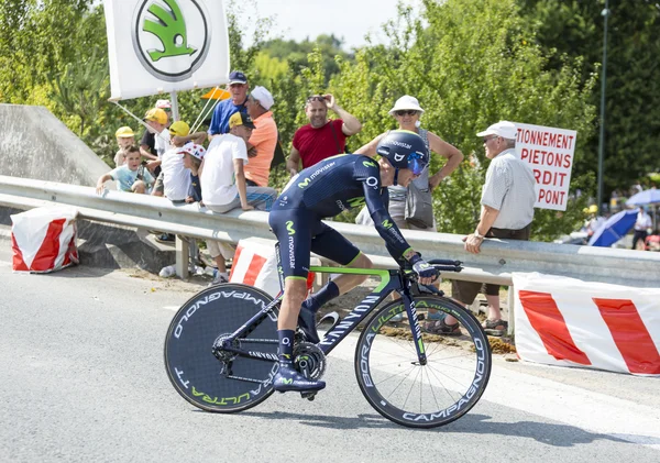 Pyöräilijä John Gadret- Tour de France 2014 — kuvapankkivalokuva