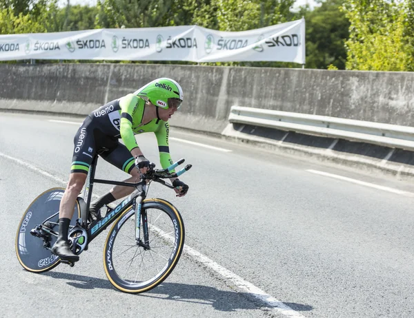 The Cyclist Steven Kruijwajk - Tour de France 2014 — стокове фото
