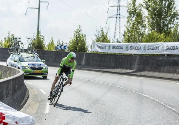 Rowerzysta Bauke Mollema - Tour de France 2014 — Zdjęcie stockowe