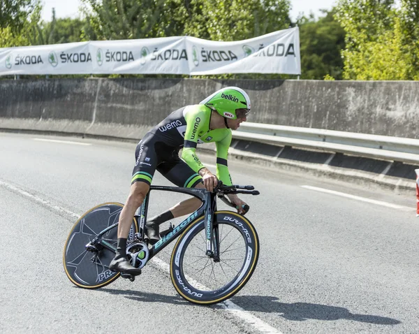 The Cyclist Bauke Mollema - Tour de France 2014 — стокове фото