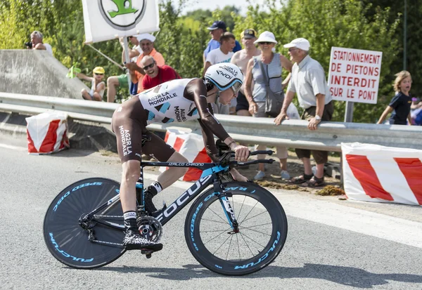 The Cyclist Romain Bardet - Tour de France 2014 — 图库照片