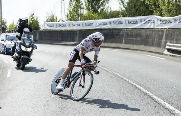 The Cyclist Thibaut Pinot - Tour de France 2014 — Stok fotoğraf