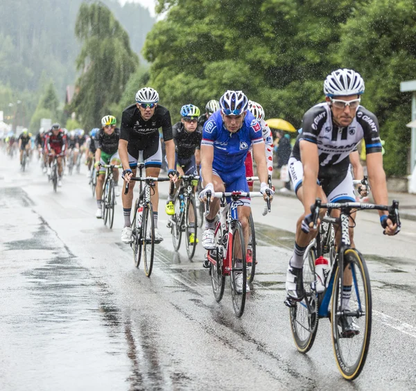 Yağmurda - Tour de France 2014 Peloton sürme — Stok fotoğraf