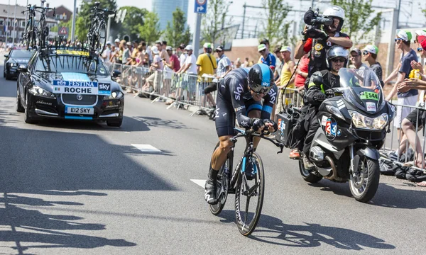 Rowerzysta Nicolas Roche - Tour de France 2015 — Zdjęcie stockowe