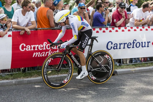 Rowerzysta Rigoberto Uran Uran - Tour de France 2015 — Zdjęcie stockowe