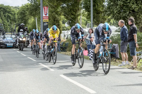 Sky Team - tým časovka 2015 — Stock fotografie