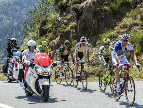 Breakaway Col D'Aspin - Fransa Bisiklet Turu 2015 tarihinde — Stok fotoğraf