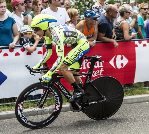 骑自行车的人佩服马-环法自行车赛 2015 — 图库照片