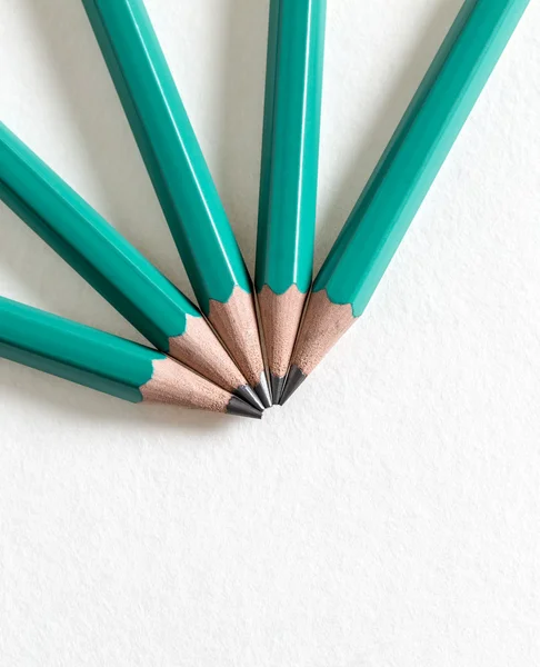 Чотири олівці крупним планом — стокове фото