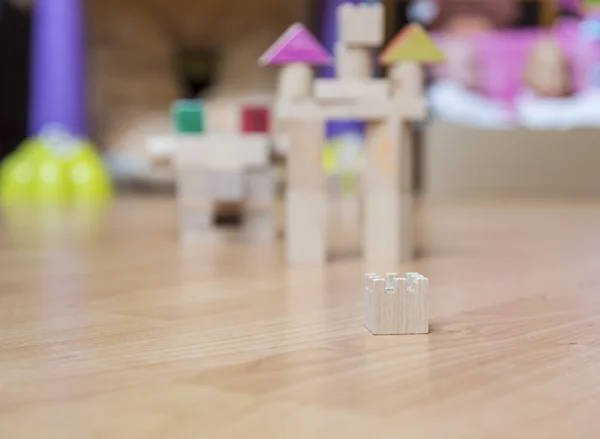 Wooden Cube on a floor — Stock Photo, Image