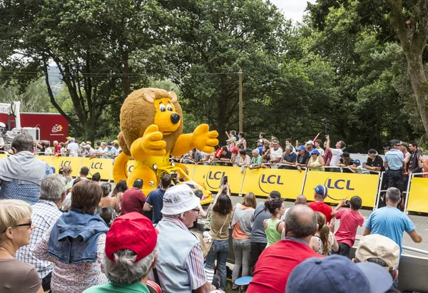 LCL lew maskotka - Tour de France 2015 — Zdjęcie stockowe