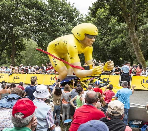 Mascotte de Cycliste Jaune LCL - Tour de France 2015 — Photo