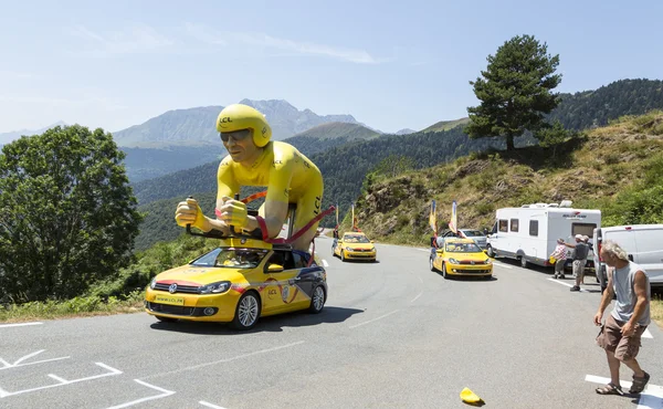 LCL Caravana en los Pirineos - Tour de France 2015 — Foto de Stock