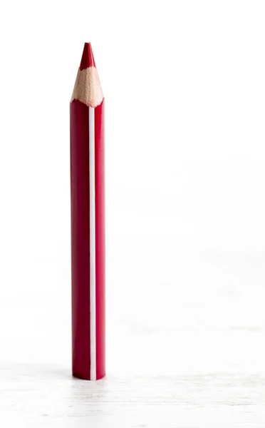 Червоний олівець крупним планом — стокове фото