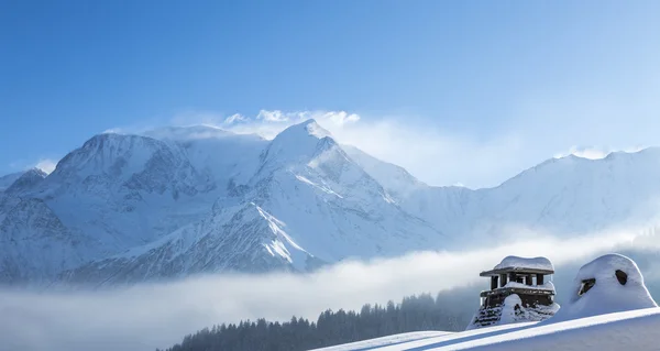 Mont Blanc paisagem de inverno — Fotografia de Stock