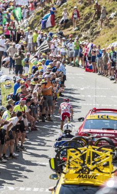 Bisikletçi Joaquim Rodriguez Col du Glandon - Fransa Bisiklet Turu üzerinde
