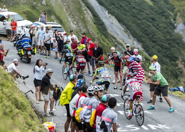 Gruppo di quattro ciclisti - Tour de France 2015 — Foto Stock