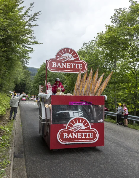 ヴォージュ山脈 - ツアー ・ ド ・ フランス 2014 Banette 車 — ストック写真