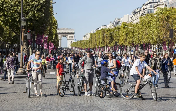 Bemutatkozik a journée Sans Voiture, Párizs 2015-ig — Stock Fotó