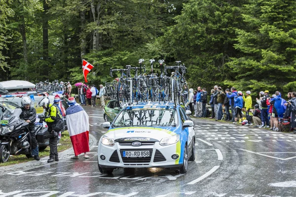 Az autó, a csapat Netapp Endura - Tour de France 2014 — Stock Fotó