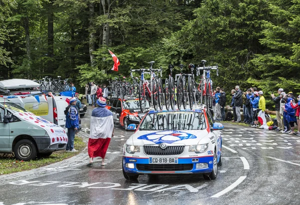 The Car of FDJ.fr Team - Tour de France 2014 — Stock Photo, Image