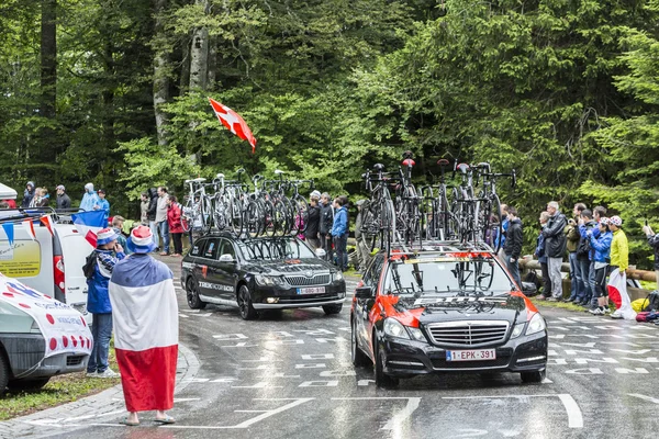 Yarış takımı - Tour de France 2014 Bmc araba — Stok fotoğraf
