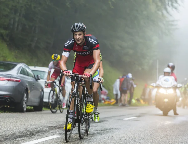 El ciclista Marcus Burghardt Escalada Col du Platzerwasel - Tour — Foto de Stock