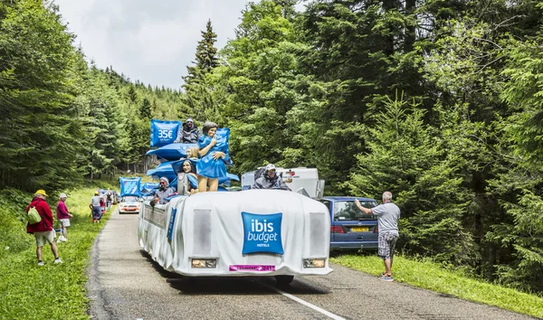 Ibis Budget Hotell husvagn - Tour de France 2014 — Stockfoto