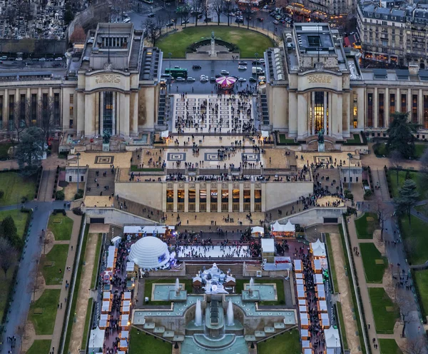 Париж - Трокадеро, Palais de Chaillot — стоковое фото