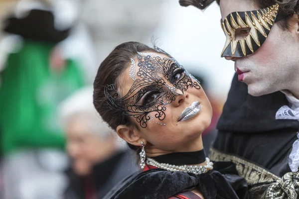 Milenci v Benátkách - Benátky Karneval 2014 — Stock fotografie