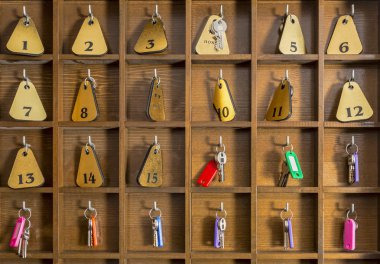 Hostel Room Keys clipart