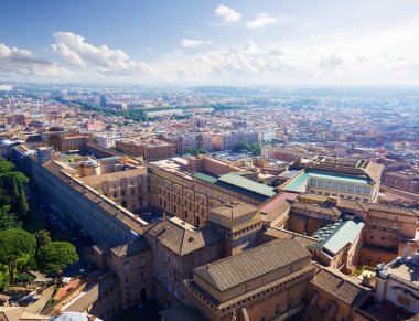 Vatikan Müzesi görünümü. Roma. İtalya
