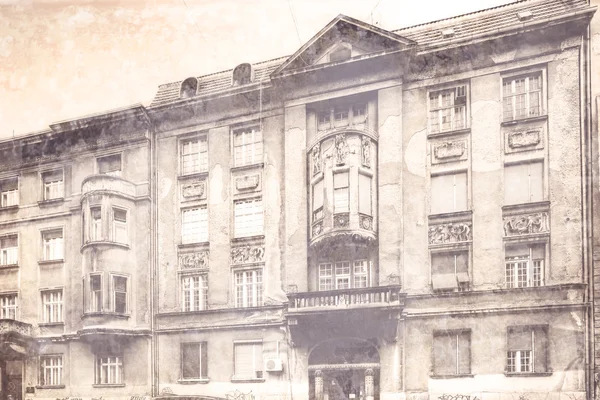 Una antigua casa de alquiler en Zagreb. Croacia . —  Fotos de Stock